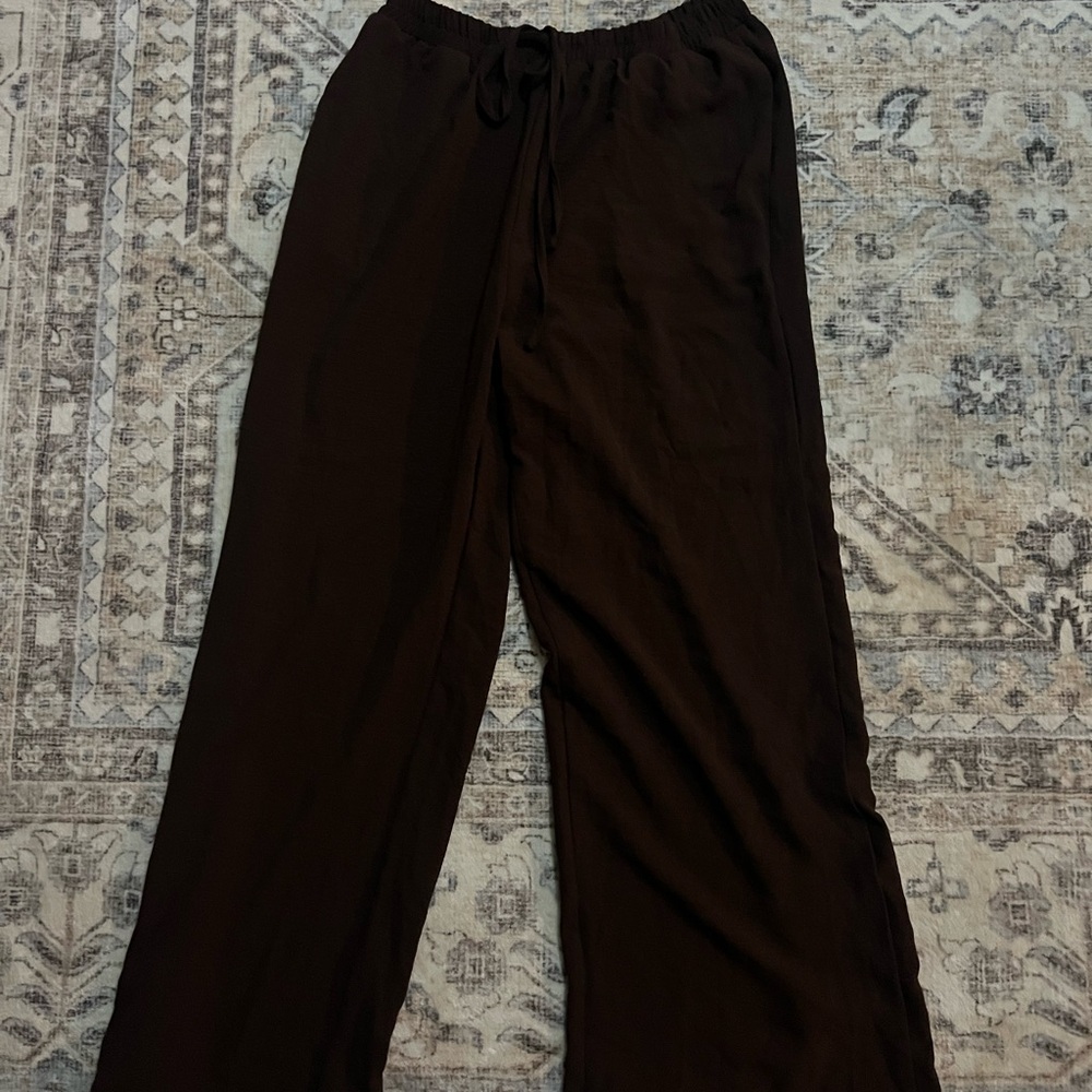SHEIN: Brown Wide Leg Pants